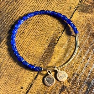 Alex and Ani | Dk. Blue Beaded Wrap Bracelet